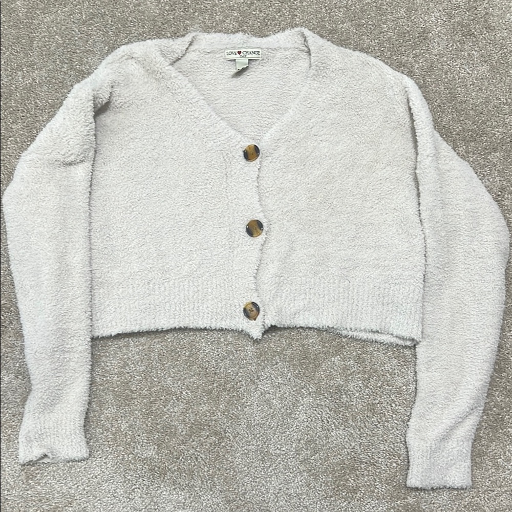 Cozy White Cardigan Sweater